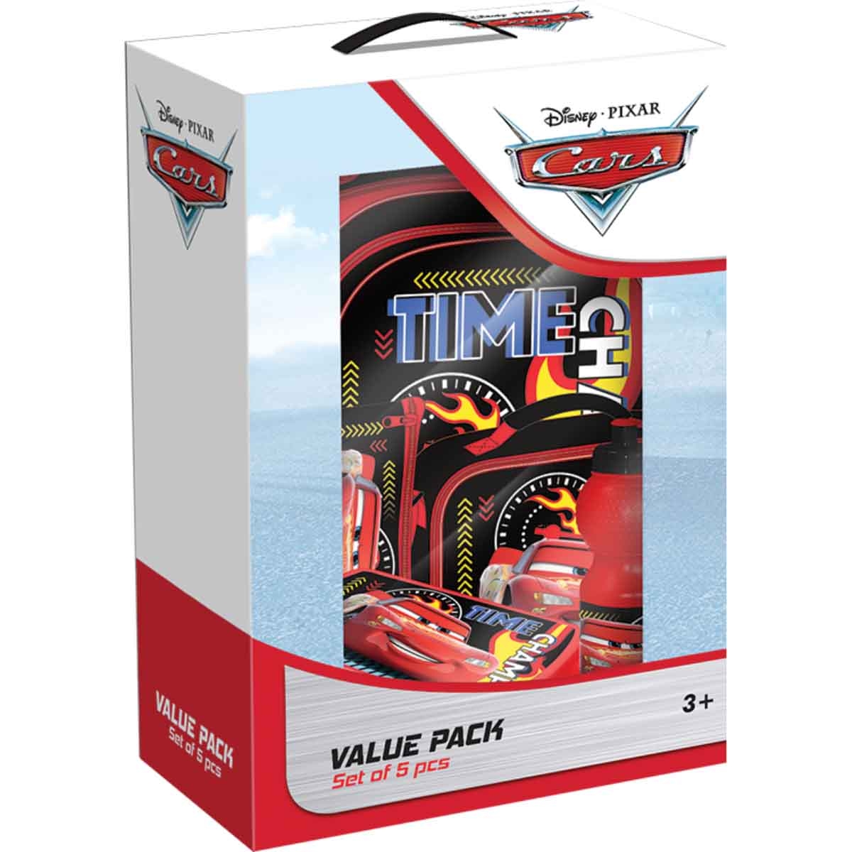 كارز مجموعة حقيبة ترولي 5 في 1 مقاس 16 انش مع صندوق غداء وزجاجة ومقلمة وحقيبة غداء