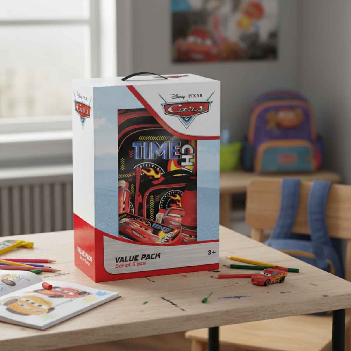 كارز مجموعة حقيبة ترولي 5 في 1 مقاس 16 انش مع صندوق غداء وزجاجة ومقلمة وحقيبة غداء