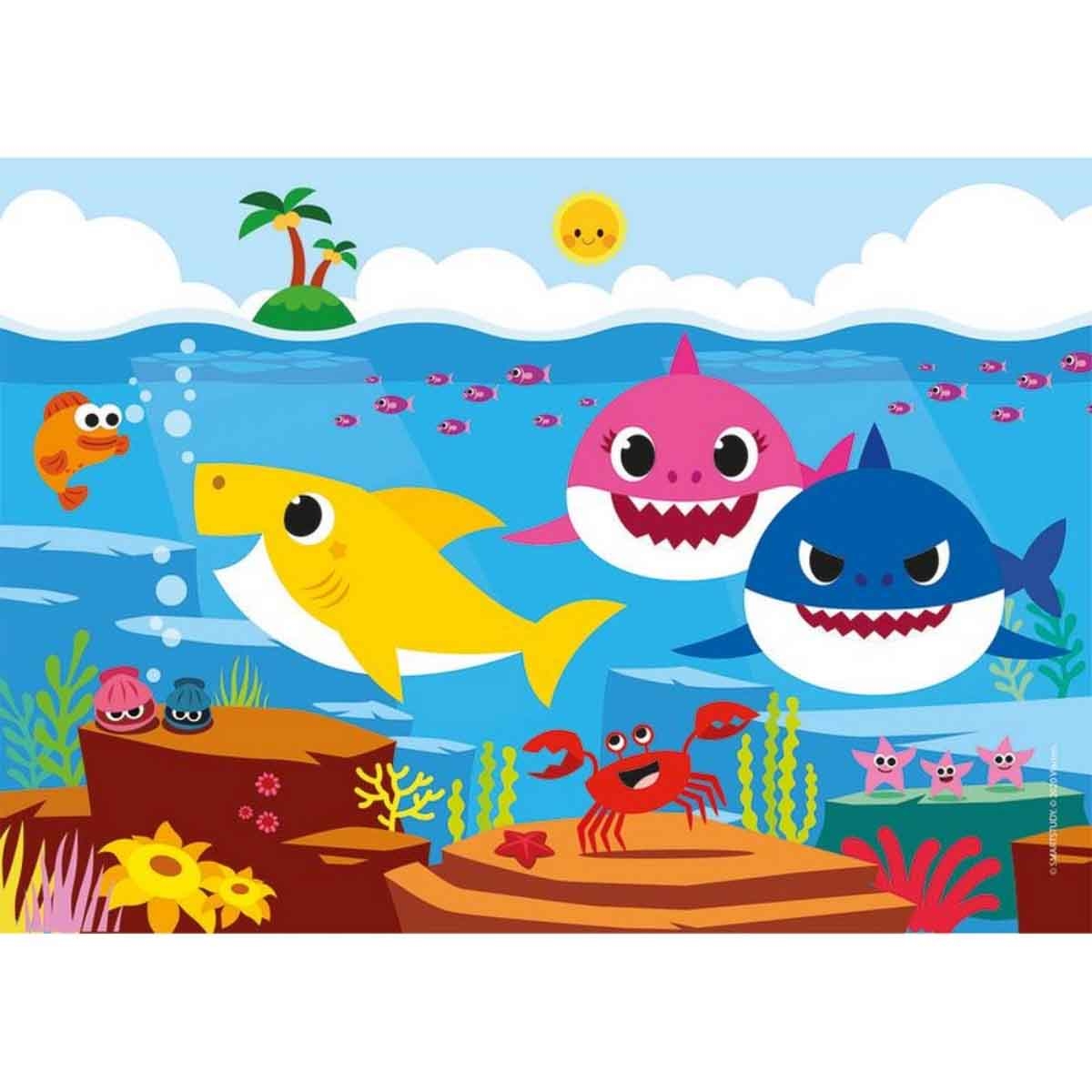 Clementoni Super Color Baby Shark Jigsaw Puzzle Unisex, 3-4 Years, Pack of 2