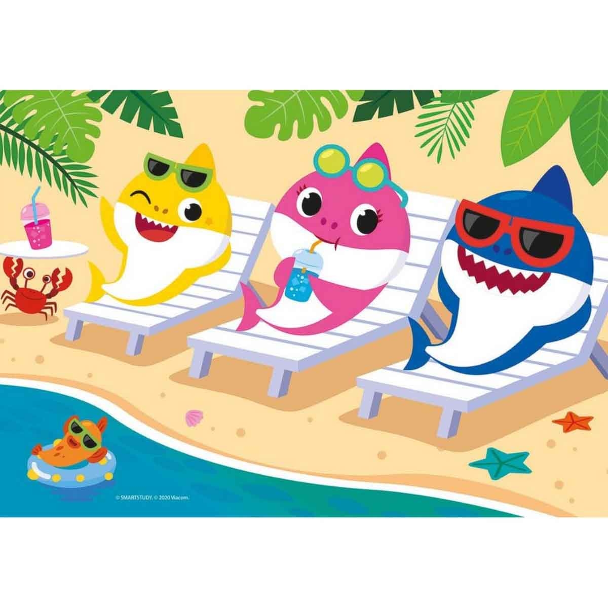 Clementoni Super Color Baby Shark Jigsaw Puzzle Unisex, 3-4 Years, Pack of 2