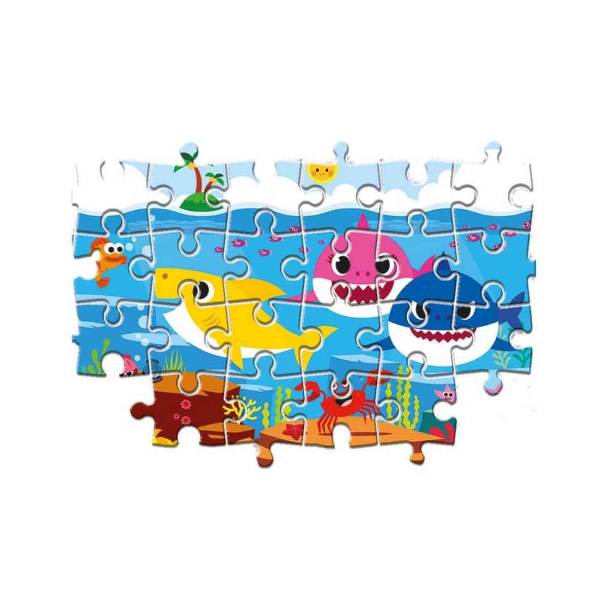 Clementoni Super Color Baby Shark Jigsaw Puzzle Unisex, 3-4 Years, Pack of 2