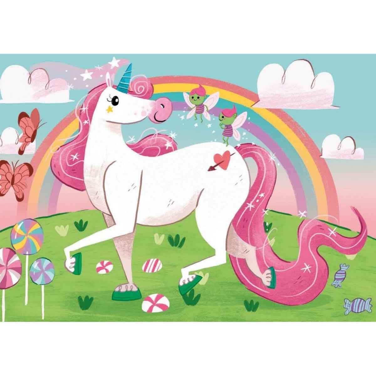 Clementoni Super Color I Believe in Unicorns Jigsaw Puzzle Girls, 3-4 Years, Pack of 2