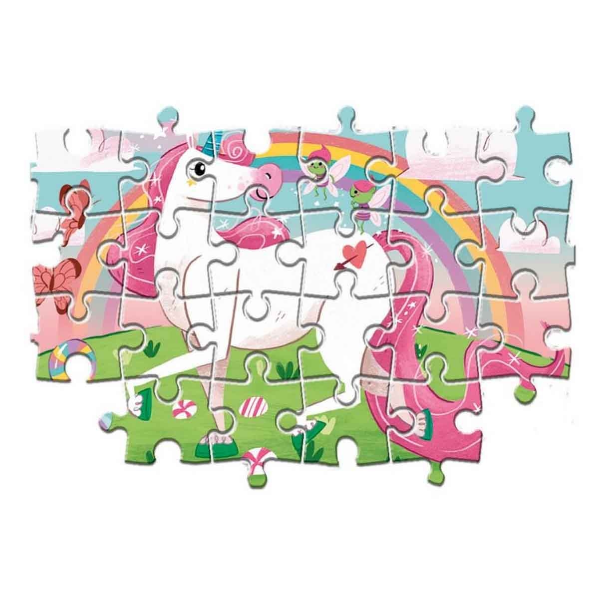 Clementoni Super Color I Believe in Unicorns Jigsaw Puzzle Girls, 3-4 Years, Pack of 2
