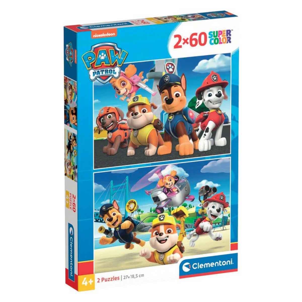 Clementoni Supercolor Paw Patrol Jigsaw Puzzle Unisex, 5-7 Years, Pack of 2