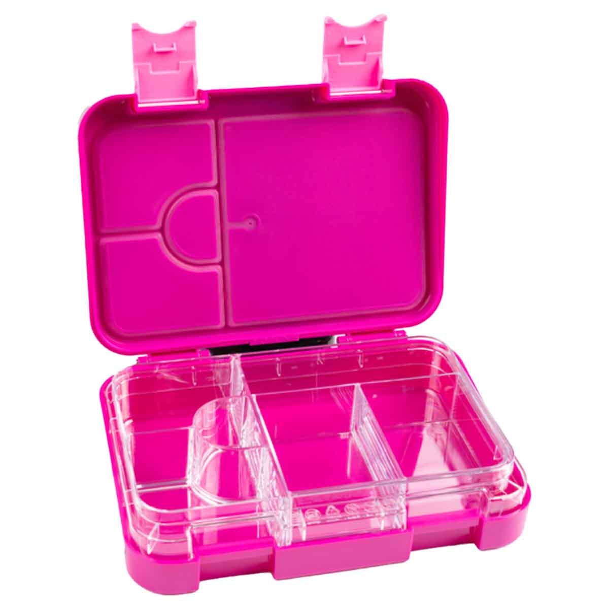 كوكوبي كيدز صندوق غداء بنتو سعة 1 لتر بستة أقسام للبنات، من 3 إلى 4 سنوات