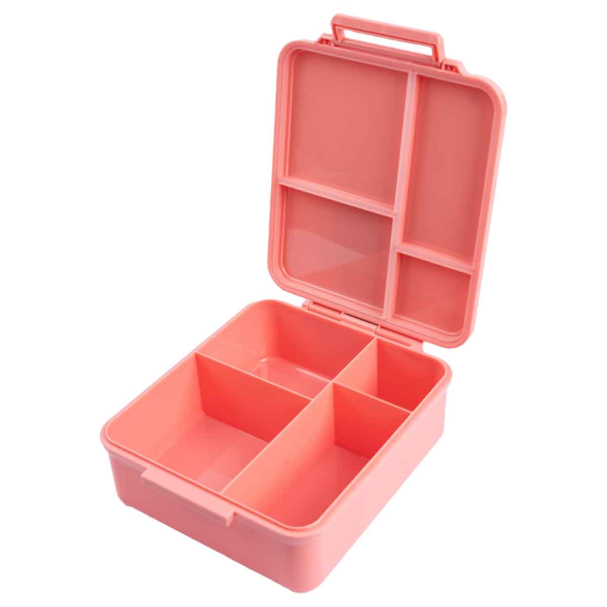 كوكوبي كيدز صندوق غداء بنتو سعة 1.87 لتر من ترايتان بأربعة أقسام مع وعاء طعام بنقشة الكرز للبنات، من 3 إلى 4 سنوات