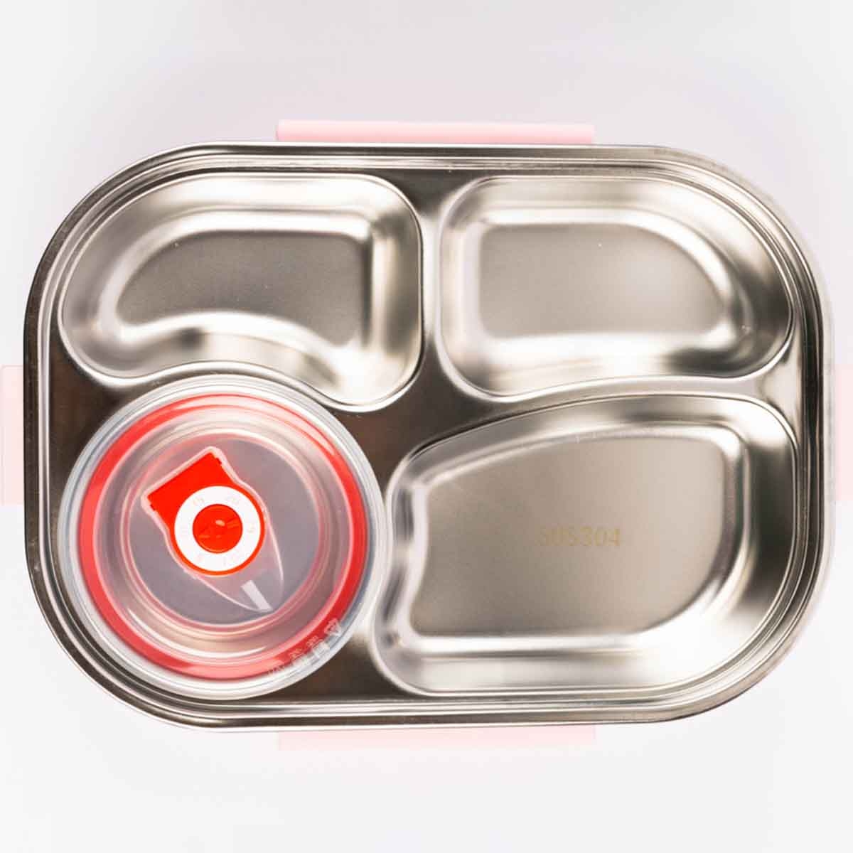 Cocobee Kids Pink Oval Lunch Box Girls, 3-4 Years