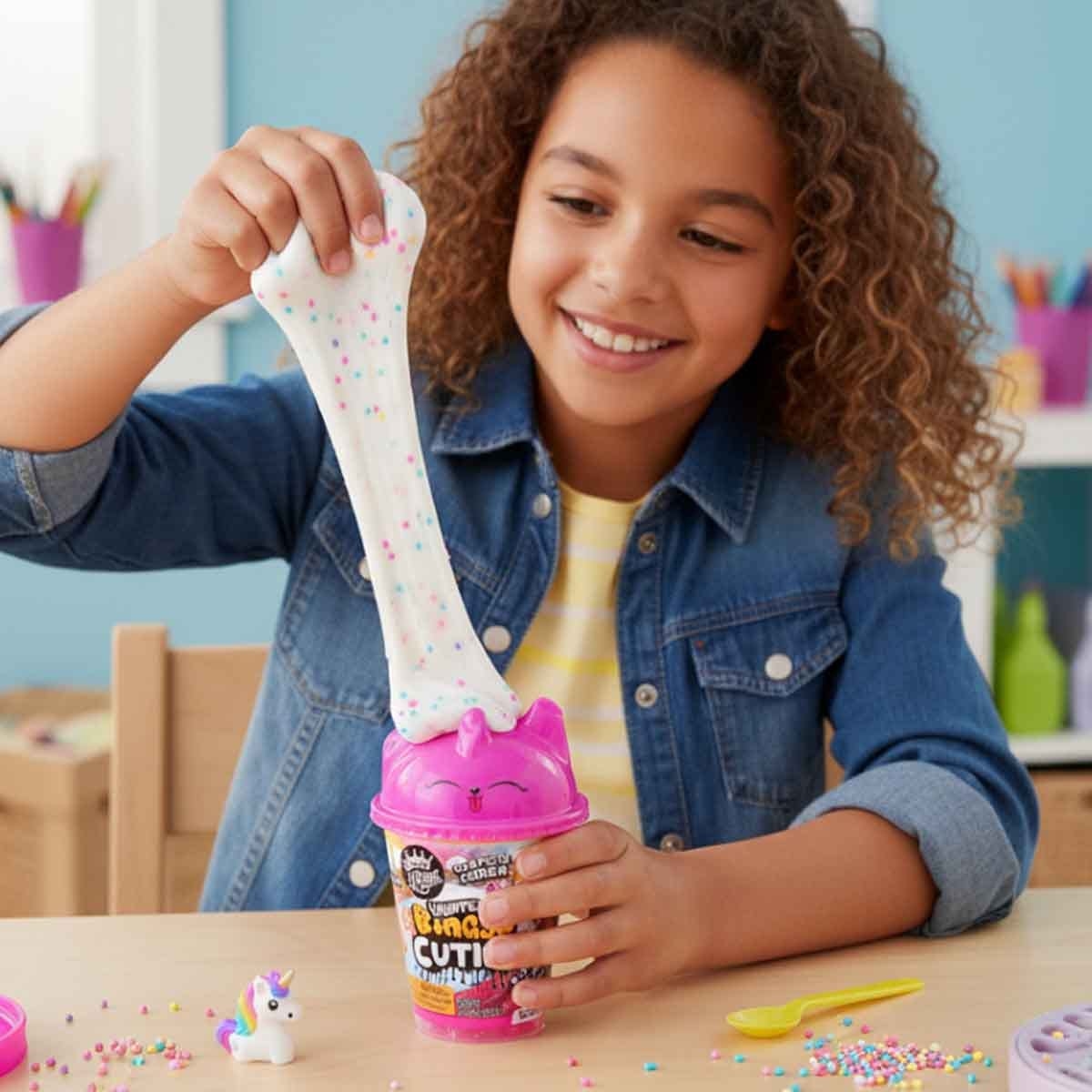 Compound Kings Whipped Bingsu Birthday Cake Surprise Slime Unisex, 5-7 Years