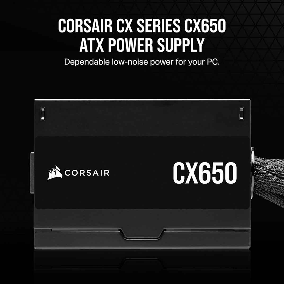 كورسير CX650 مزود طاقة ATX بقدرة 650 واط بكفاءة 80 بلس برونزي غير معياري منخفض الضجيج