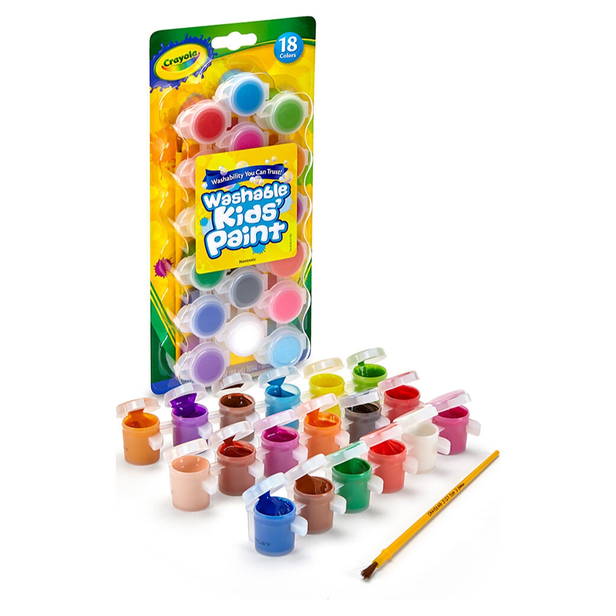 Crayola 18-Shades Washable Kids Paint Unisex, 3-4 Years