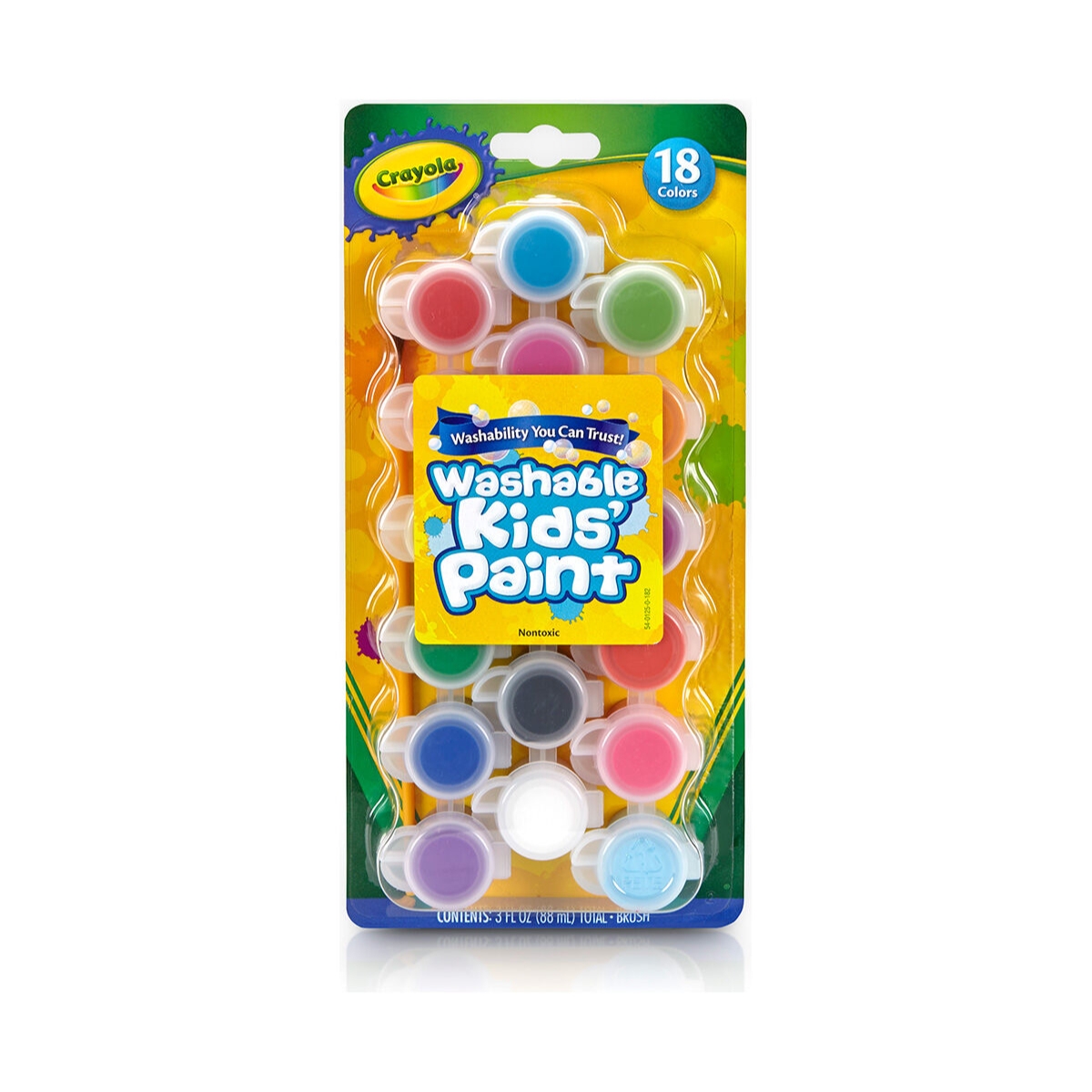 Crayola 18-Shades Washable Kids Paint Unisex, 3-4 Years