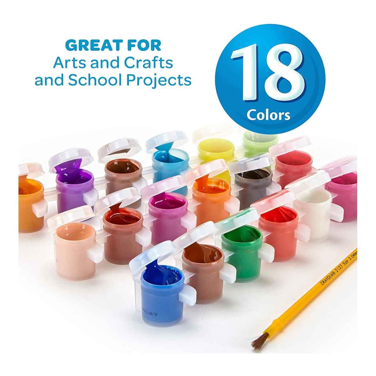 Crayola 18-Shades Washable Kids Paint Unisex, 3-4 Years