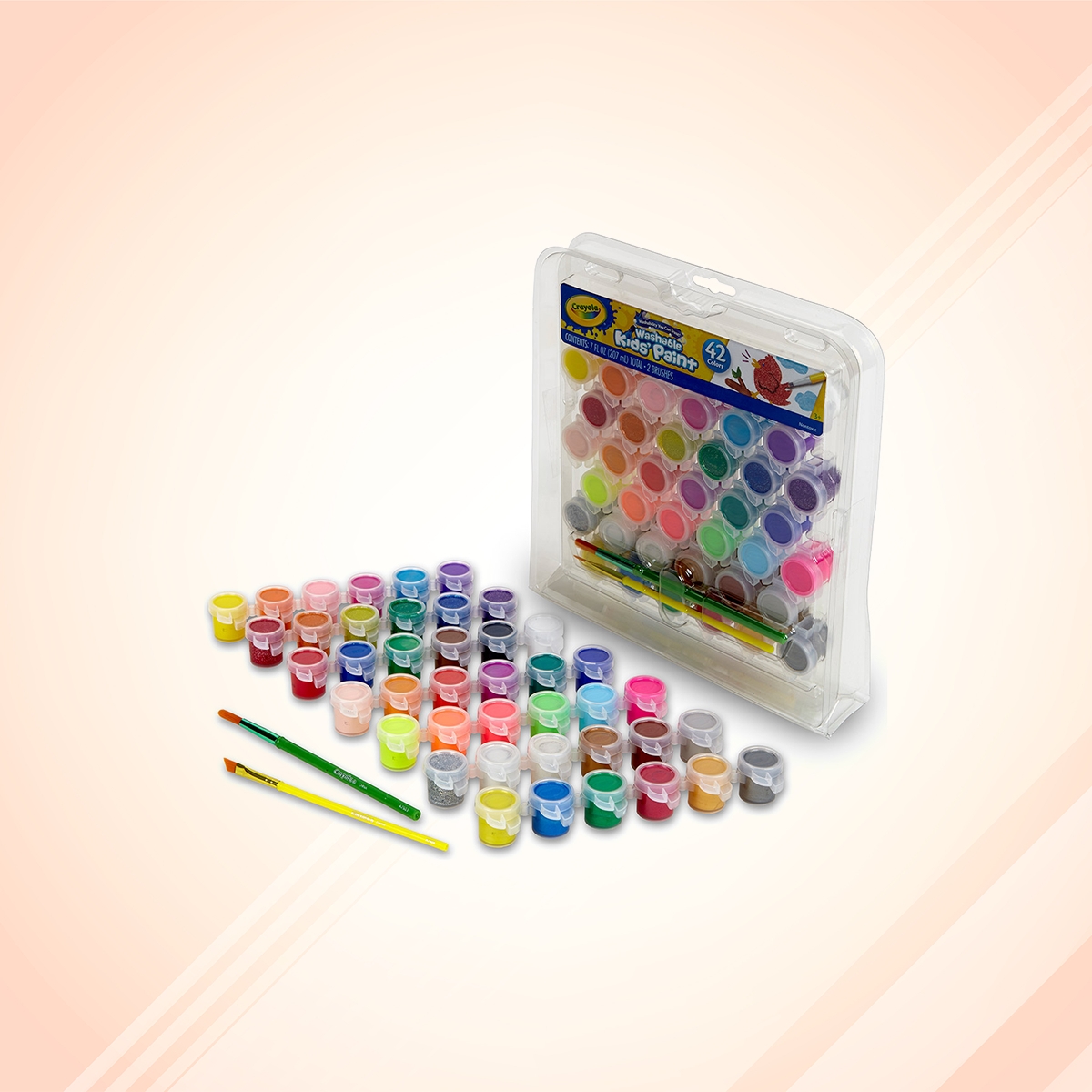 كرايولا ألوان قابلة للغسل للأطفال بـ42 درجة للجنسين، 3-4 سنوات