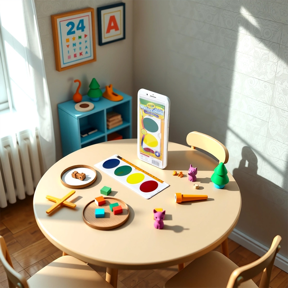 كرايولا ألوان مائية قابلة للغسل جامبو – 4 درجات، للجنسين، 3-4 سنوات