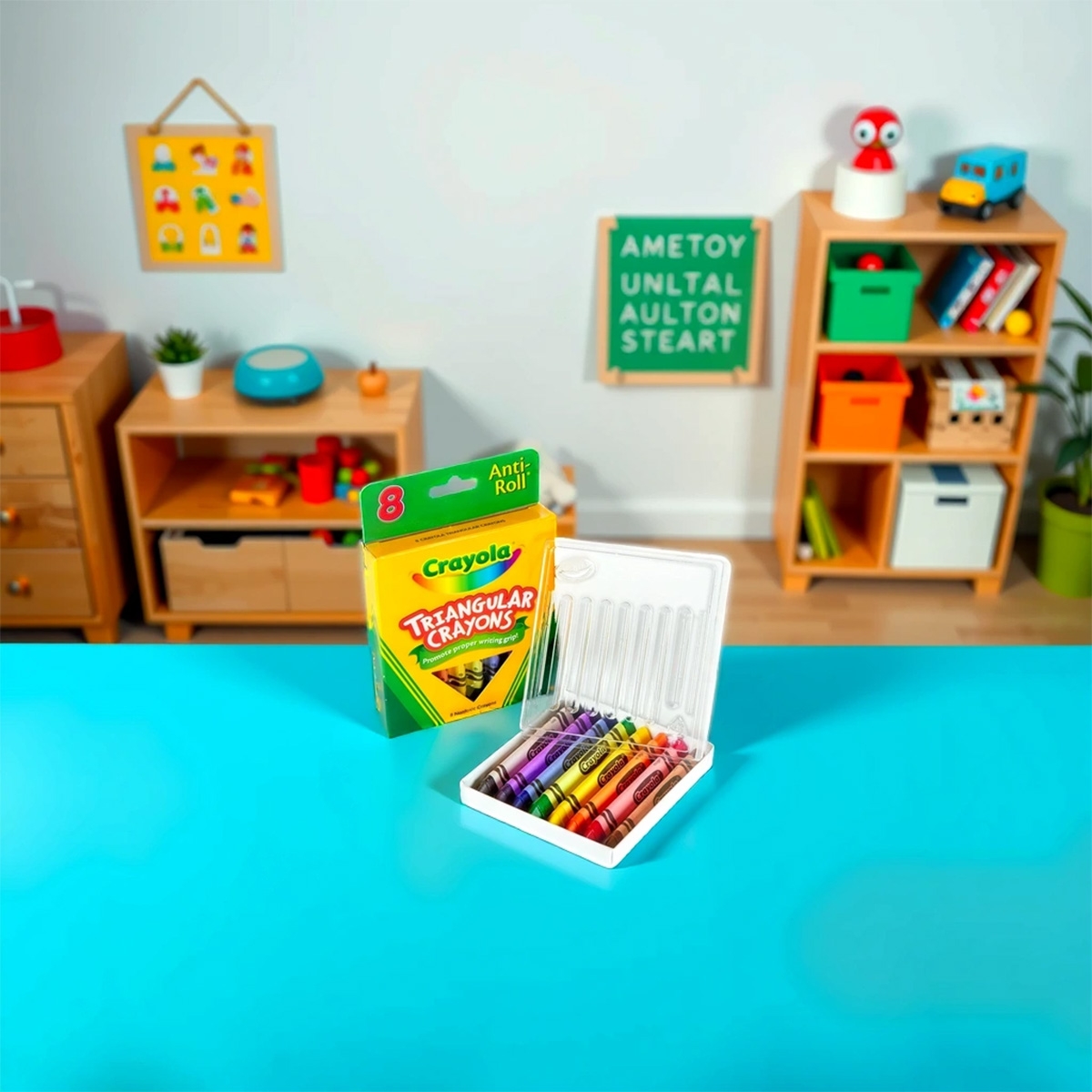 Crayola Anti-Roll Triangular Crayons Unisex, 3-4 Years, Pack of 16