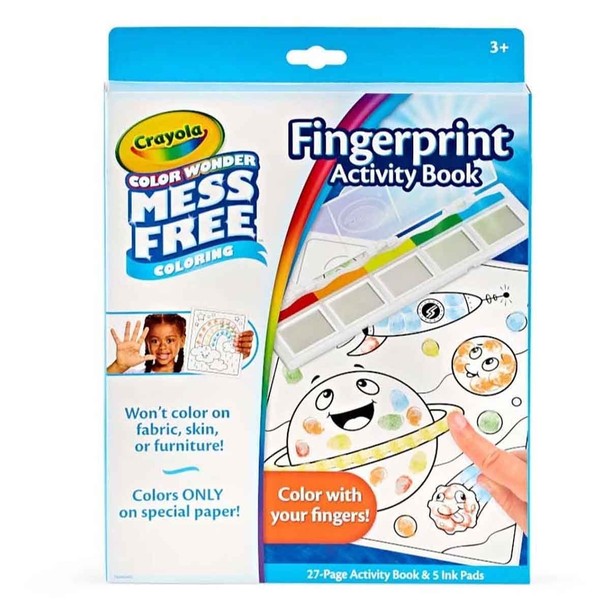 كرايولا مجموعة أقلام تعليم سوداء وأقلام شمعية غير سامة مع كتاب نشاط وصفحة تلوين مجموعة، للجنسين، 5-7 سنوات