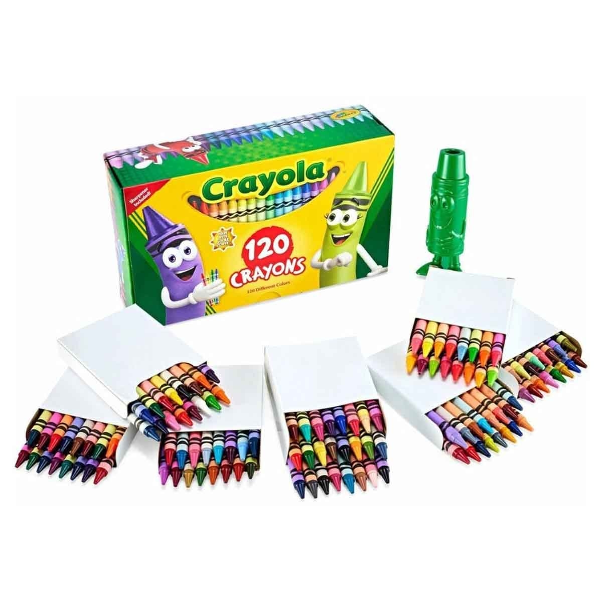 كرايولا مجموعة أقلام تعليم سوداء وأقلام شمعية غير سامة مع كتاب نشاط وصفحة تلوين مجموعة، للجنسين، 5-7 سنوات