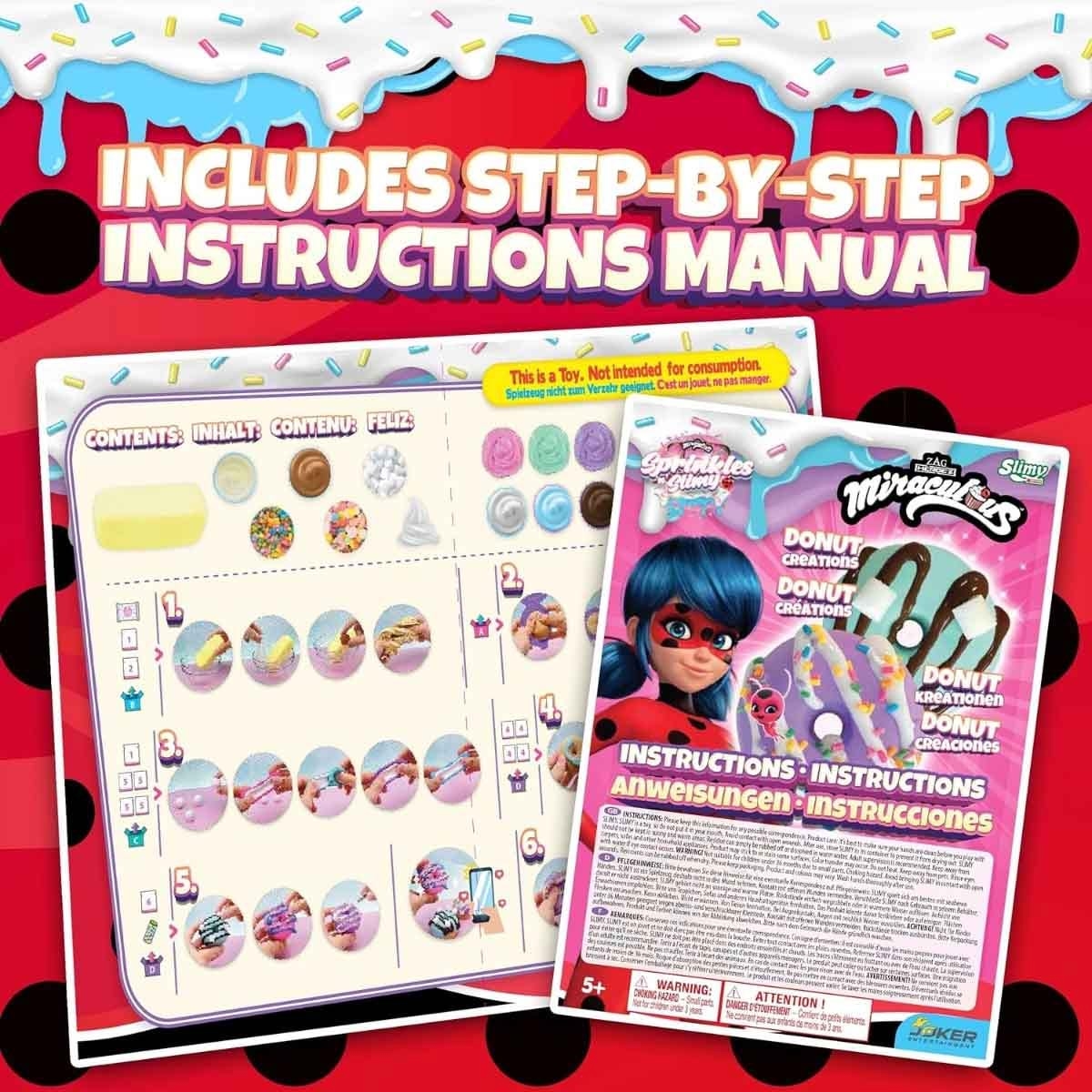 Crayola Clay with Airbrush, Egg Crayons & Miraculous Slime Donuts & Play-Doh Dentist Bundle Pack Unisex, 5-7 Years