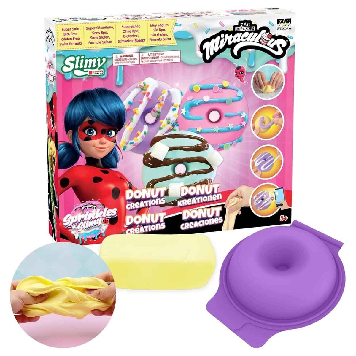 Crayola Clay with Airbrush, Egg Crayons & Miraculous Slime Donuts & Play-Doh Dentist Bundle Pack Unisex, 5-7 Years