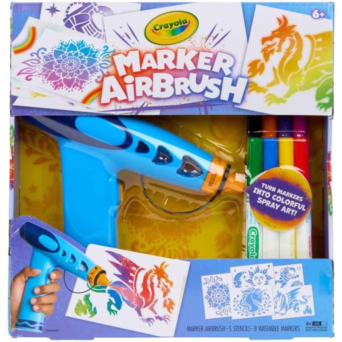 Crayola Clay with Airbrush, Egg Crayons & Miraculous Slime Donuts & Play-Doh Dentist Bundle Pack Unisex, 5-7 Years