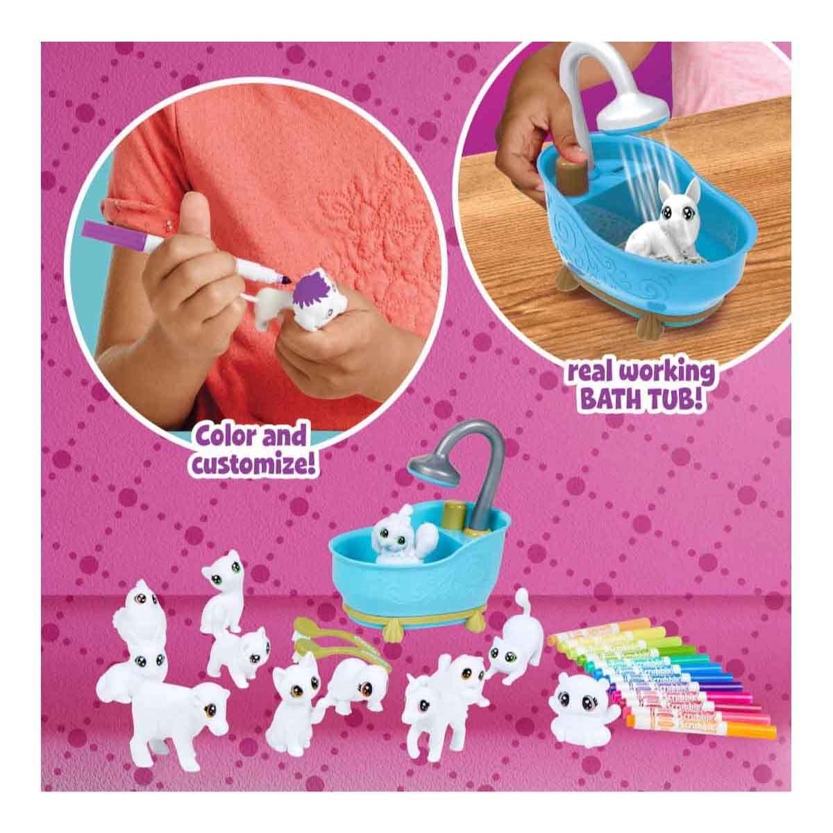 كرايولا مجموعة ألوان شمعية مع كتاب تلوين وحيوانات سكريبل سكربي مجموعة، للجنسين، 3-4 سنوات