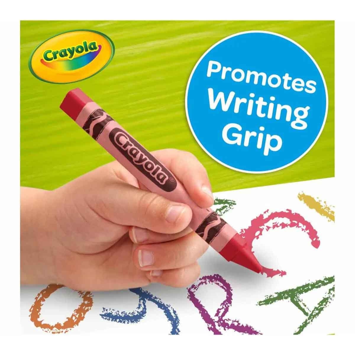 كرايولا مجموعة أقلام شمعية ومثلثة مع كتاب تلوين وأقلام شمعية مثلثة قابلة للغسل مجموعة، للجنسين، 3-4 سنوات