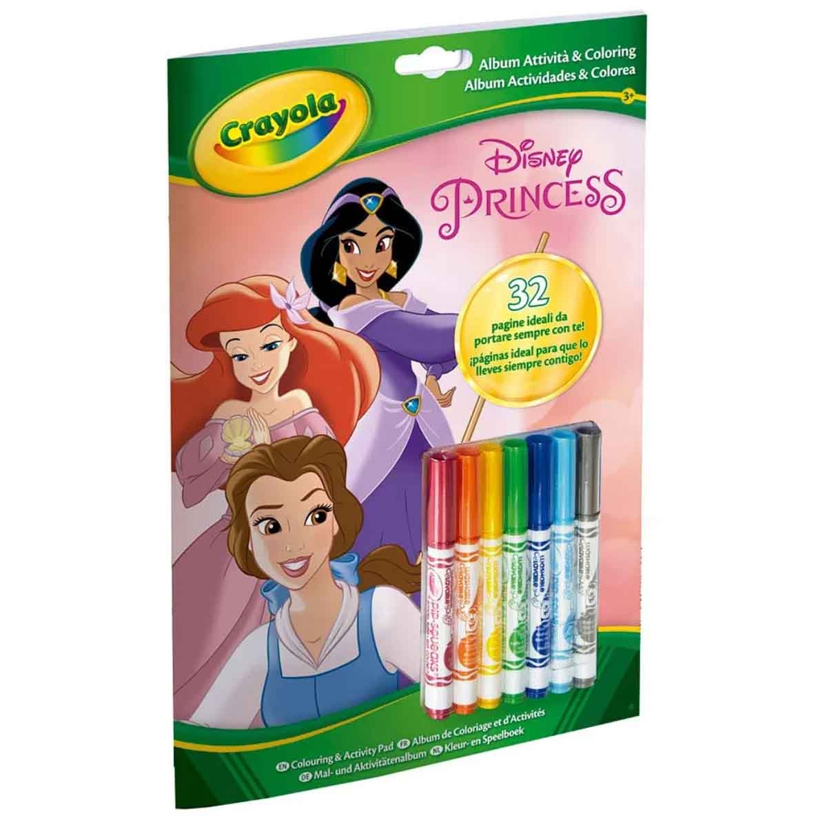 Crayola Disney Princess Activity Set with Markers Girls, 3-4 Years