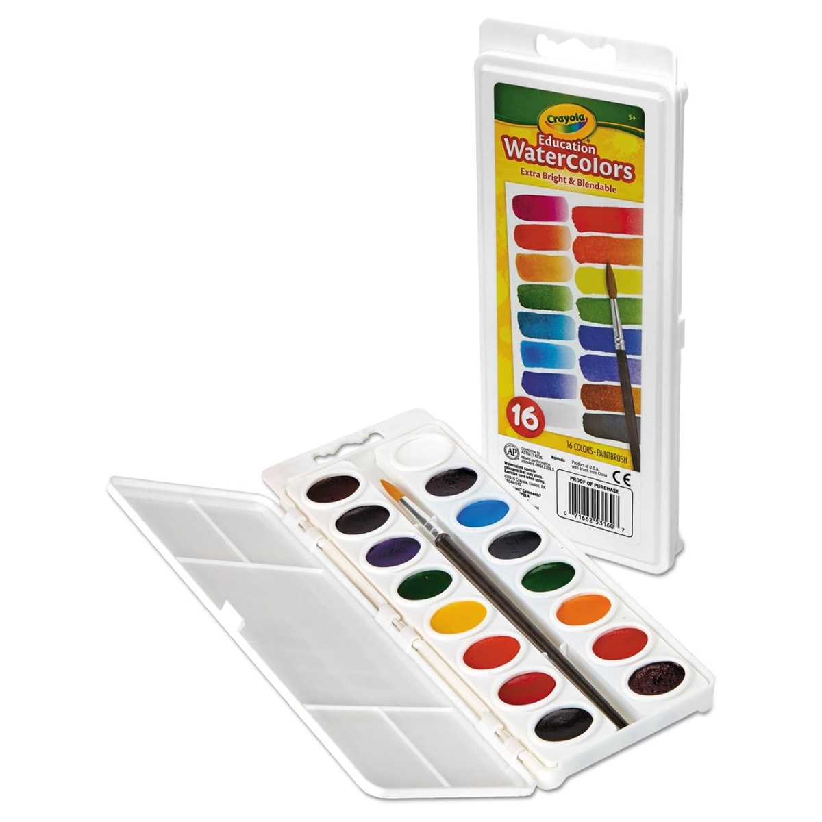 Crayola Extra-Bright and Blendable Education Watercolor Palette Tray Unisex, 5-7 Years