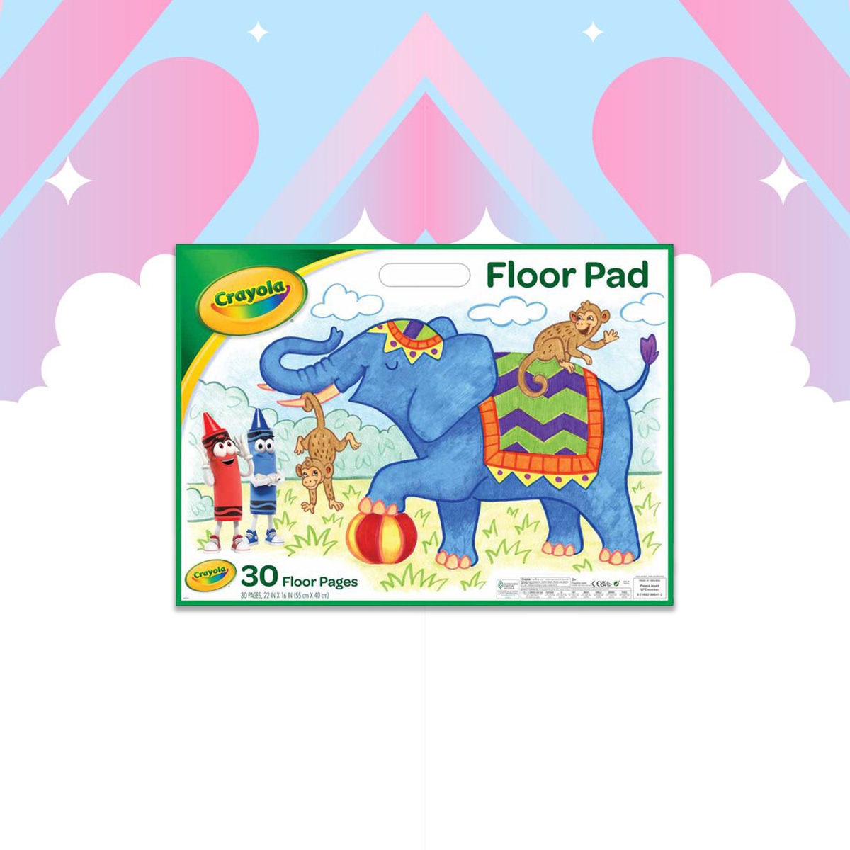 كريولا لوحة أرضية ورقية عملاقة للجنسين، 3-4 سنوات، مجموعة من 30