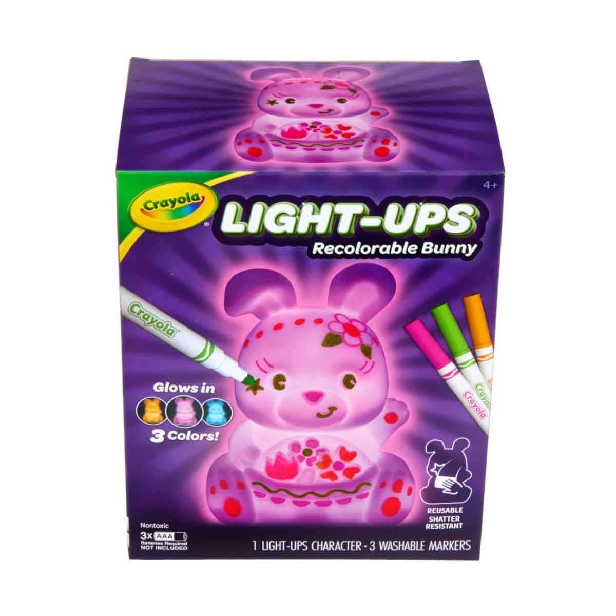 كرايولا لايت ابس مجموعة لعب ارنب مضيء في الظلام، للجنسين، 5-7 سنوات