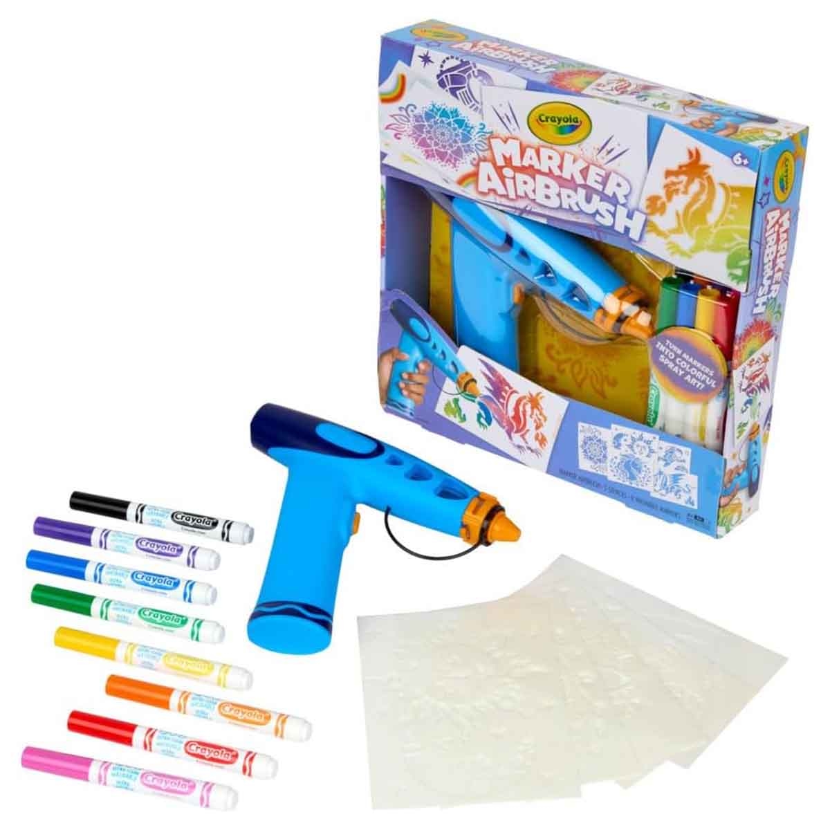 كرايولا طقم فن رش اقلام ايربرش، للجنسين، 5-7 سنوات