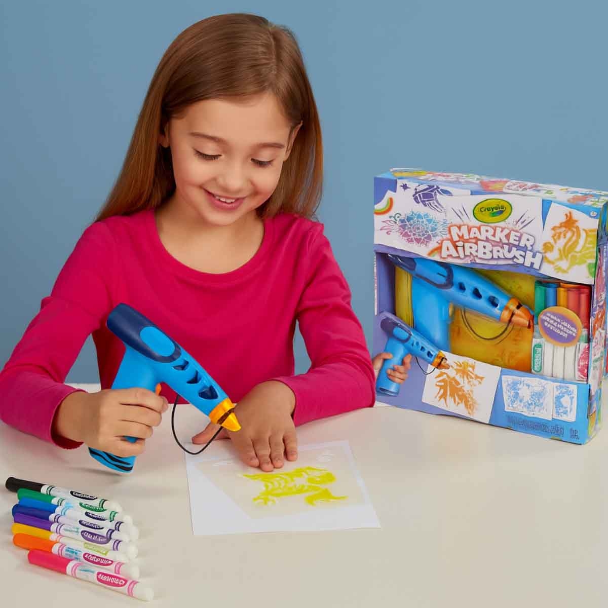 كرايولا طقم فن رش اقلام ايربرش، للجنسين، 5-7 سنوات