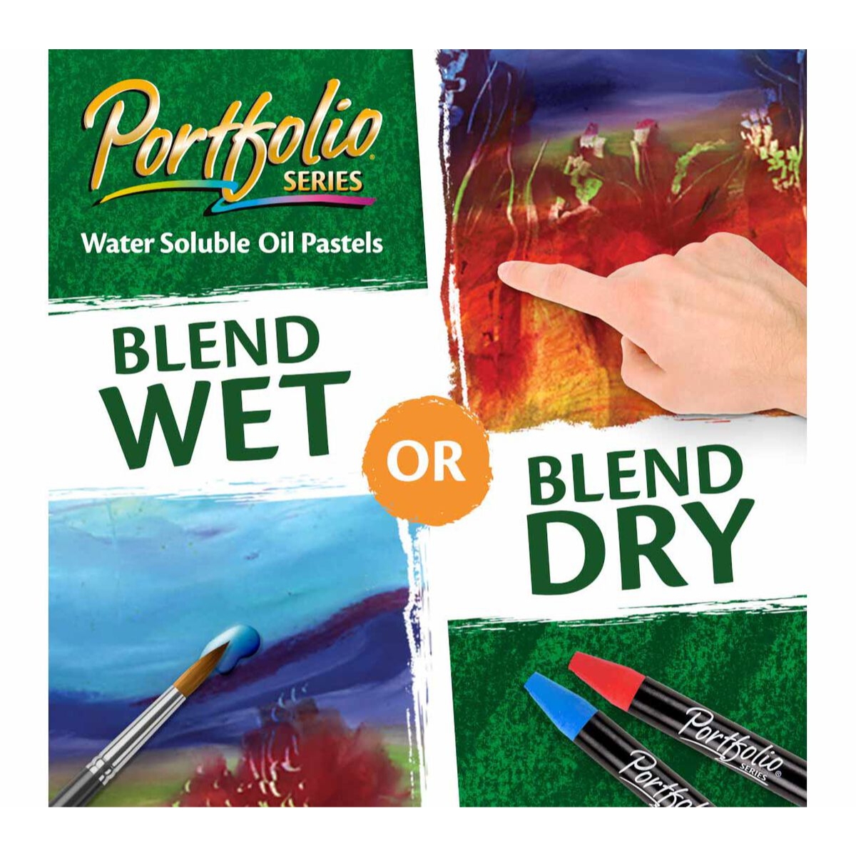 كرايولا علبة من 24 باستيل زيتي قابل للذوبان في الماء من سلسلة بورتفوليو للجنسين، 5-7 سنوات