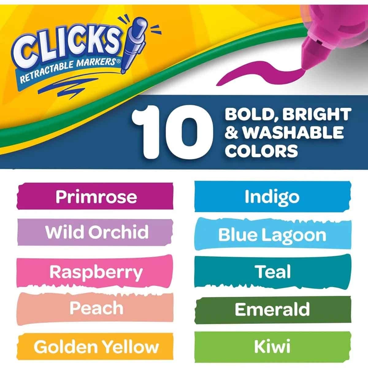 Crayola Retractable Markers, Highlighters with Crayons & Artista II Watercolours Bundle Pack Unisex, 3-4 Years