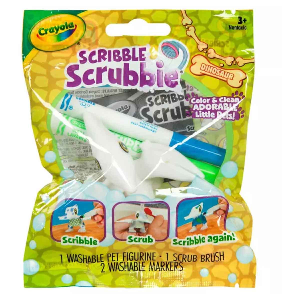 كرايولا سكربل سكروبي مجموعة لعب ديناصور، للجنسين، 3-4 سنوات