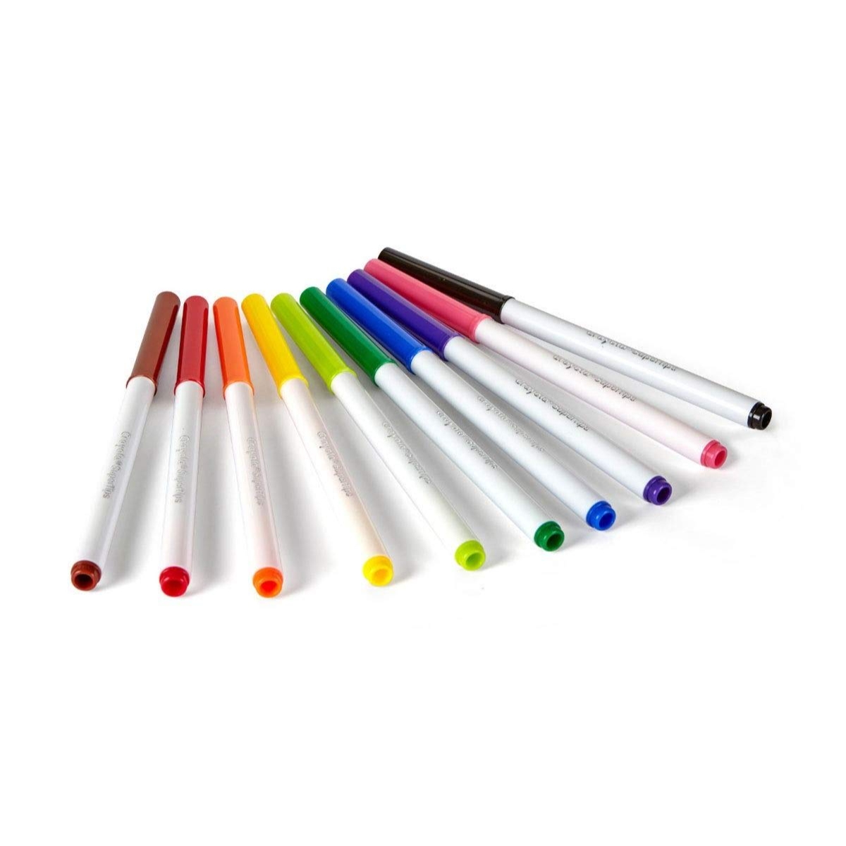 كرايولا سوبر تيبس أقلام تلوين قابلة للغسل للجنسين، من عمر 3 إلى 4 سنوات، مجموعة من 10