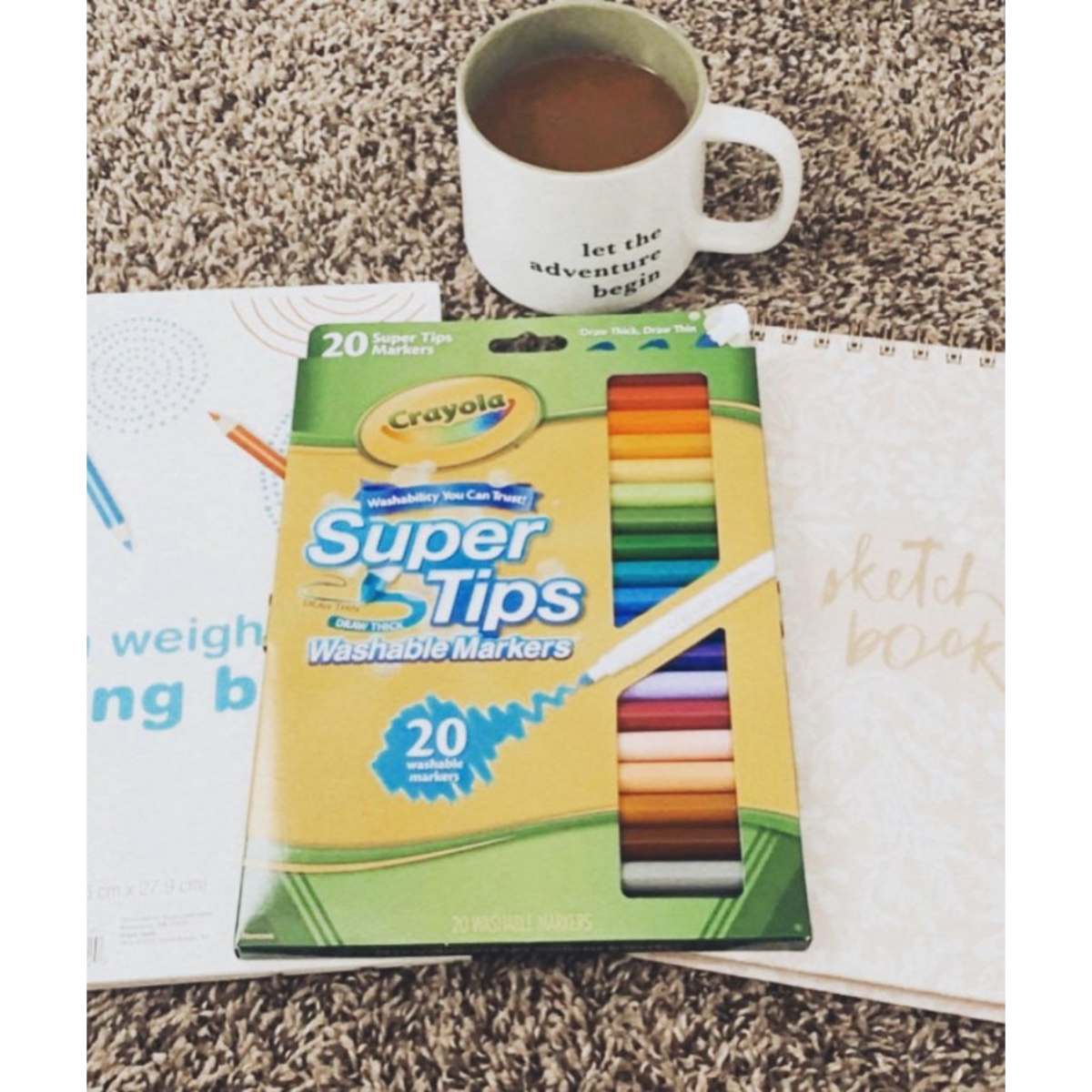 كرايولا أقلام ماركر قابلة للغسل سوبر تيبس للجنسين، 3-4 سنوات، مجموعة من 20