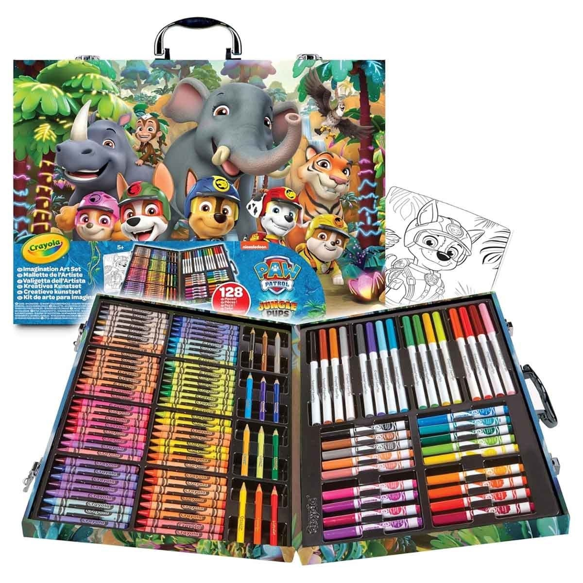 Crayola Swirl & Twistable Crayon with Watercolours, Art Case & Coloring Book Bundle Pack Unisex, 3-4 Years