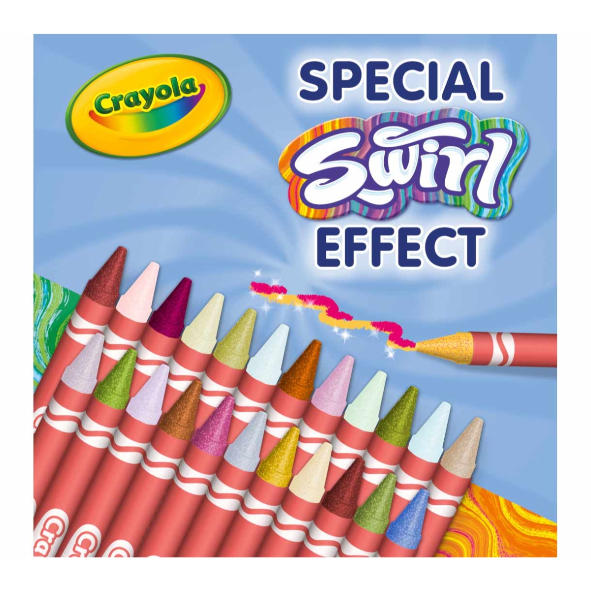 كرايولا أقلام تلوين سوايرل للجنسين، 3-4 سنوات، مجموعة من 24