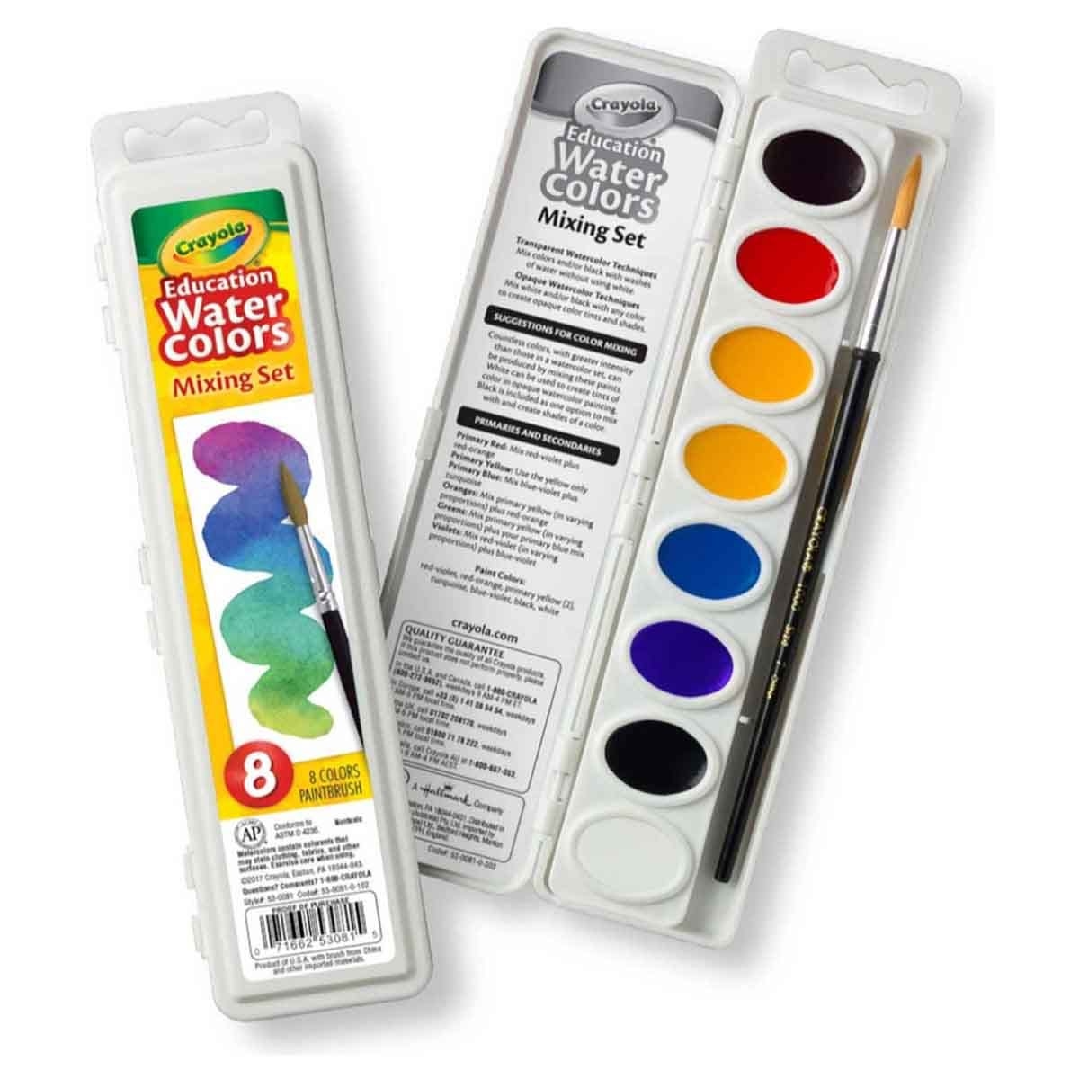 Crayola Ultimate & Dry Erase Crayons with Watercolours Mixing Set & Coloring Book Bundle Pack Unisex, 3-4 Years