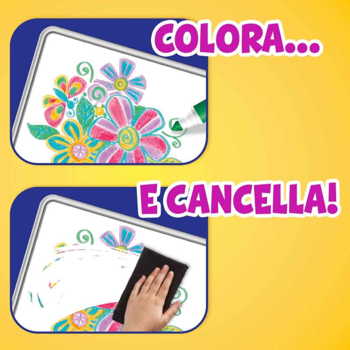 كرايولا مجموعة سبورة قابلة للمسح الجاف قابلة للغسل، للجنسين، 5-7 سنوات