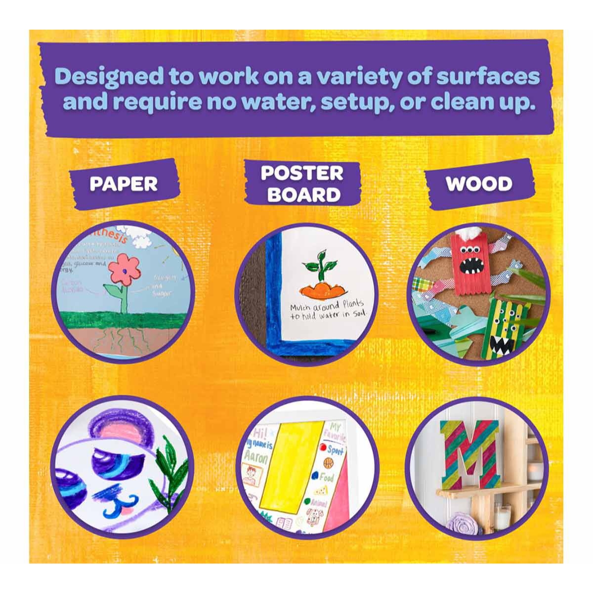 Crayola Washable Paint Sticks Unisex, 3-4 Years, Pack of 6