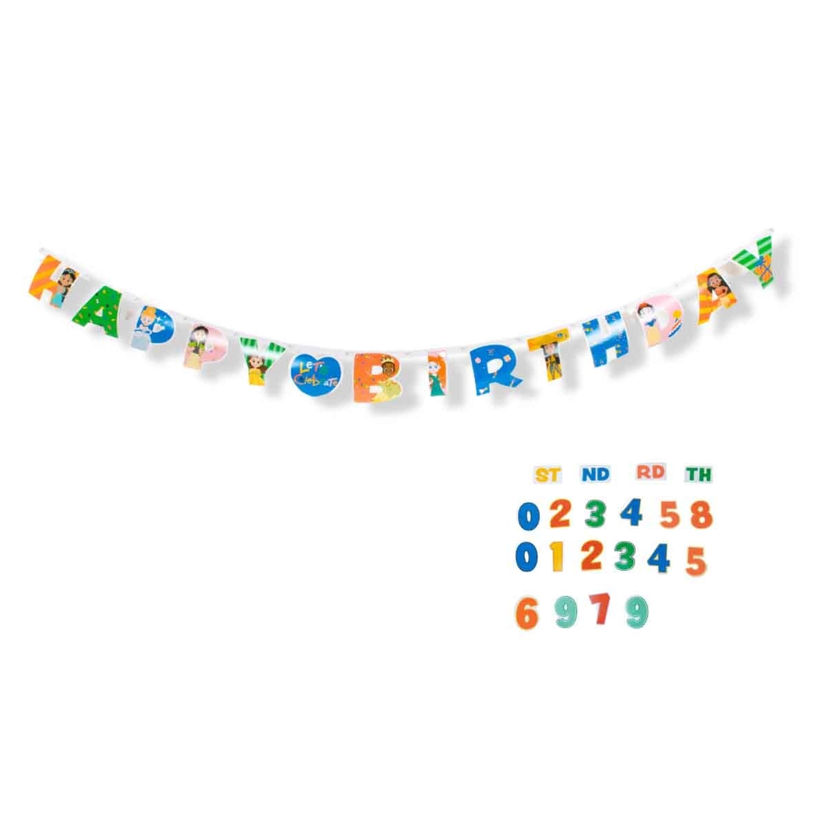 ديزني برنسيس لافتة احتفال لطيف D100 مقاس 180×15 سم