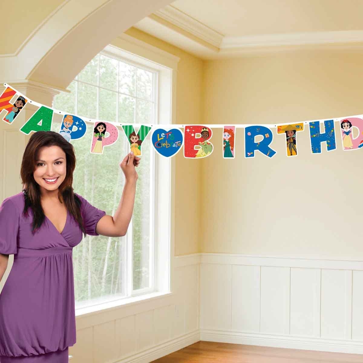 ديزني برنسيس لافتة احتفال لطيف D100 مقاس 180×15 سم