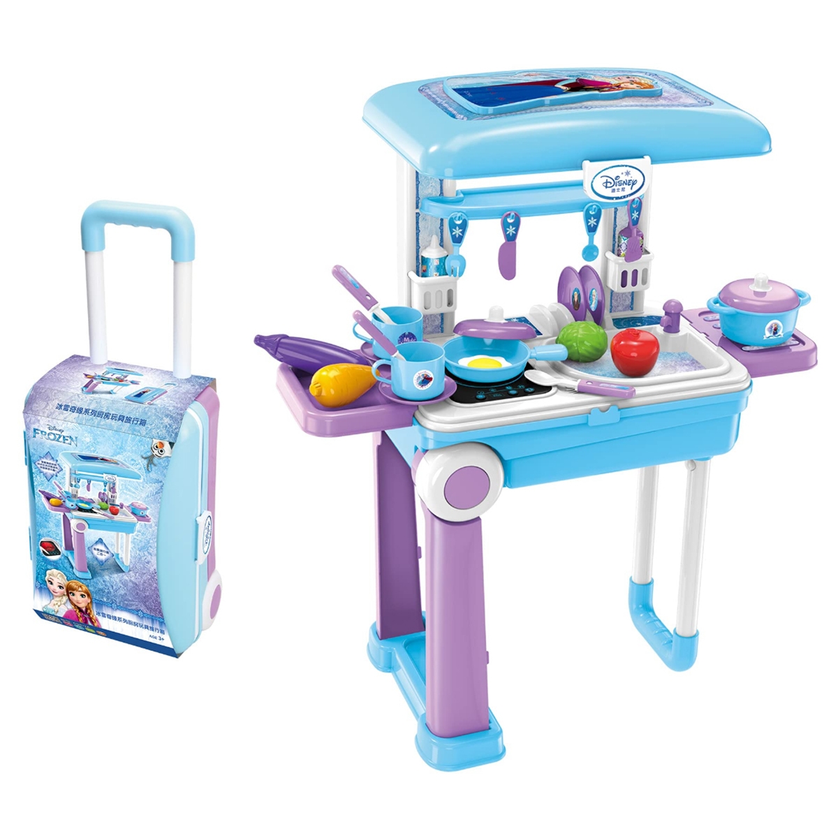 ديزني فروزن مجموعة لعب مطبخ محمول للبنات، 3-4 سنوات