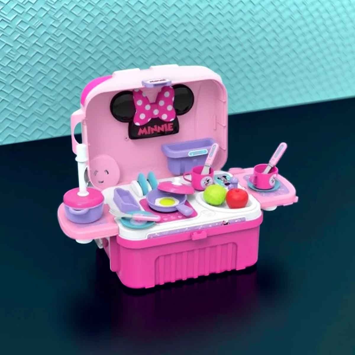 Disney Minnie Series 3-In-1 Trolley Case Kitchen Set Girls, 3-4 Years