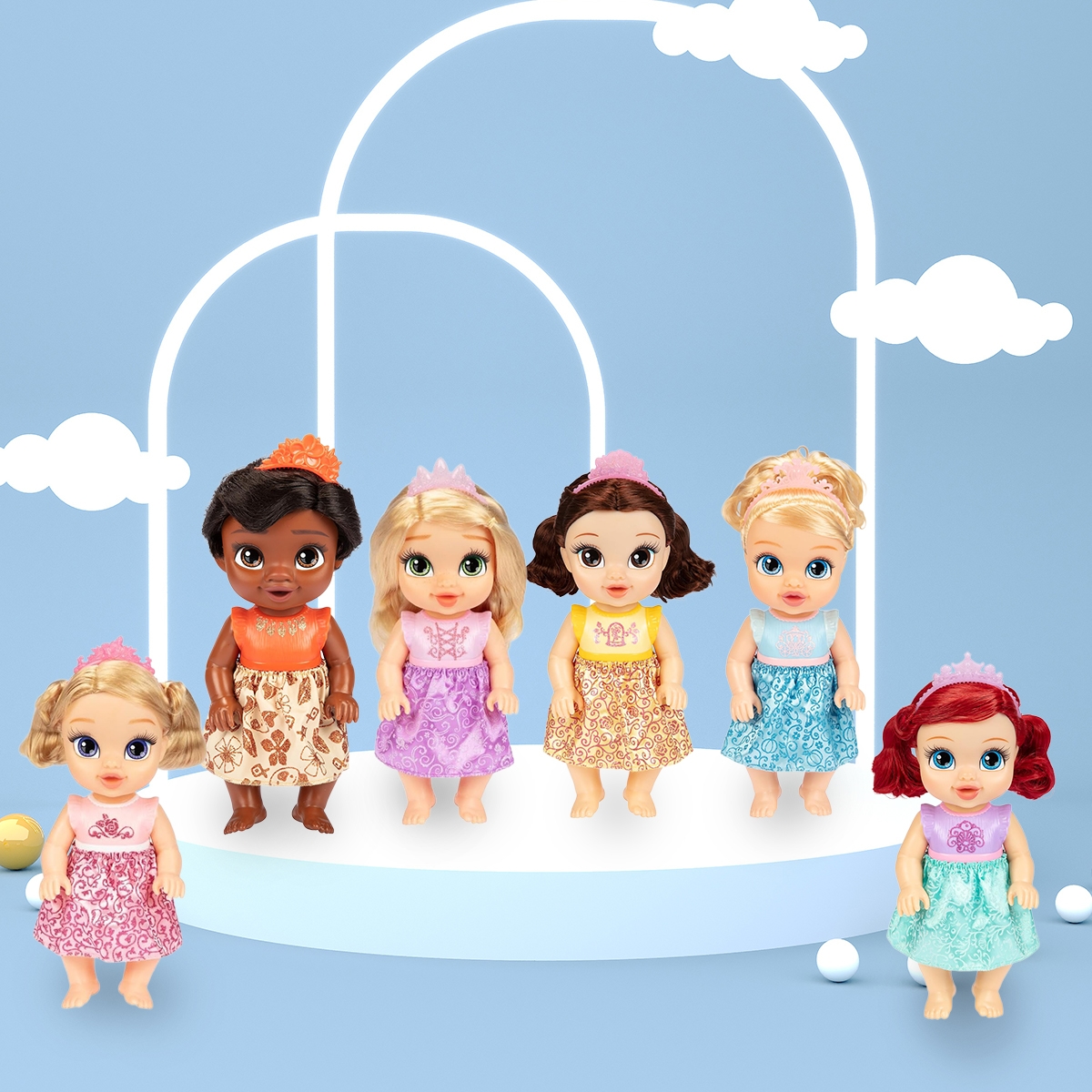 Disney Princess 12" Assorted Baby Doll Girls, 3-4 Years