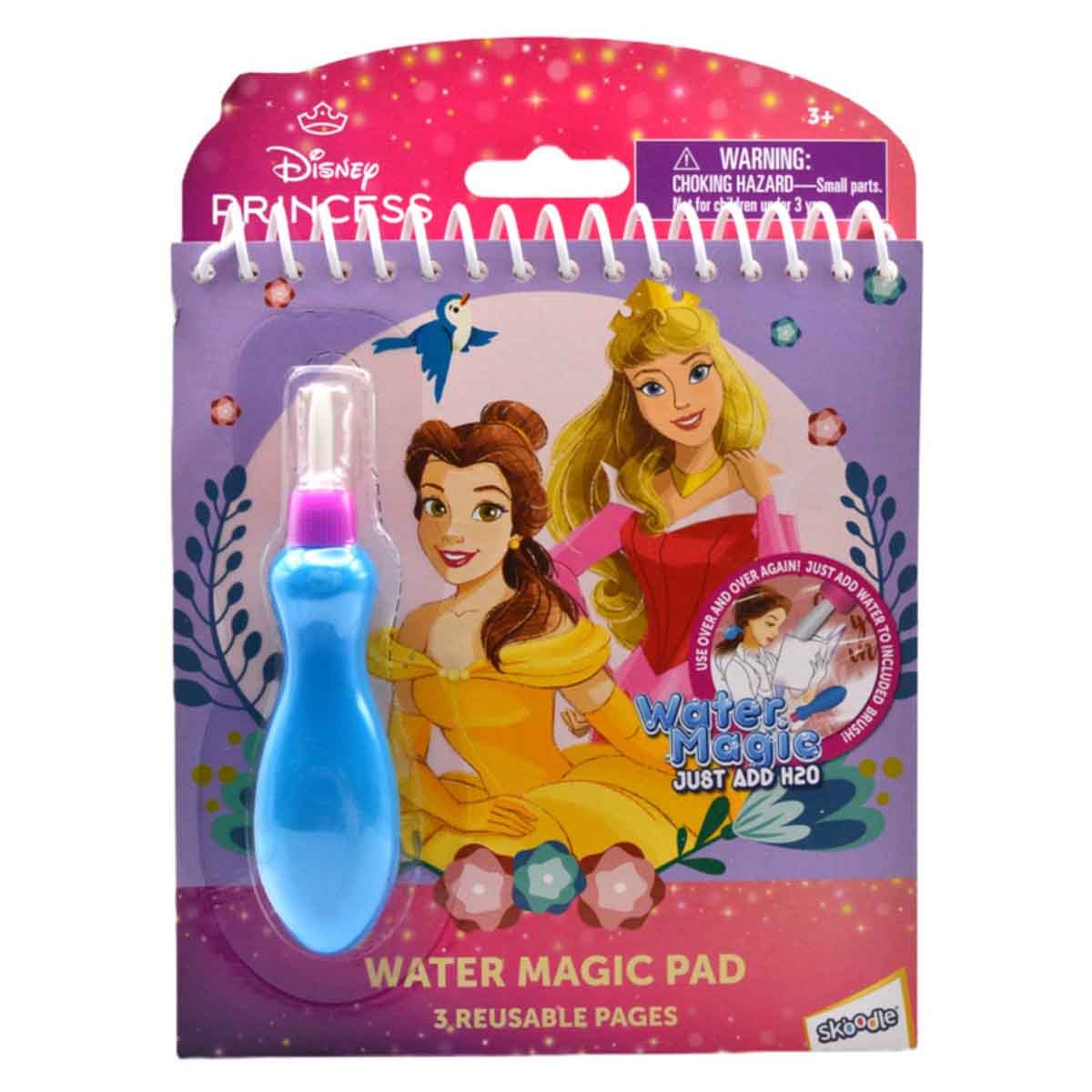 ديزني برينسيس لوحة سحرية بالماء 3 صفحات للأطفال بعمر 3-4 سنوات