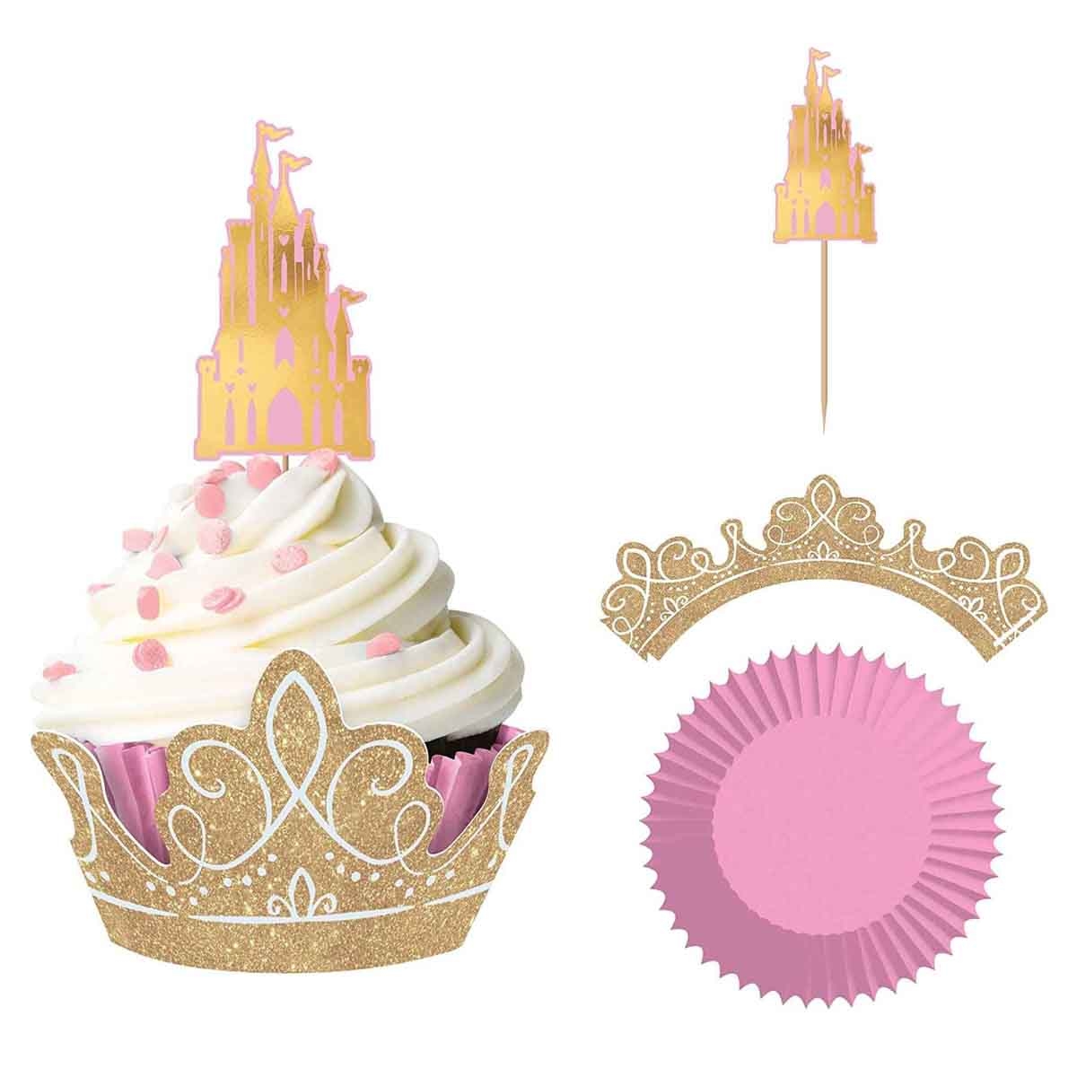 Disney Princess 24-Piece Once Upon A Time Hot Stamped Cupcake Kit