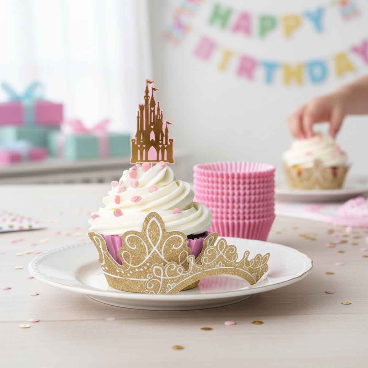 Disney Princess 24-Piece Once Upon A Time Hot Stamped Cupcake Kit